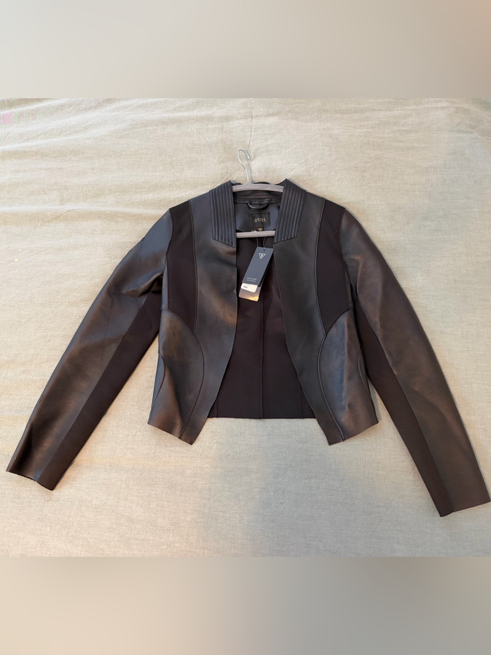 Guess Black Faux Leather Jacket